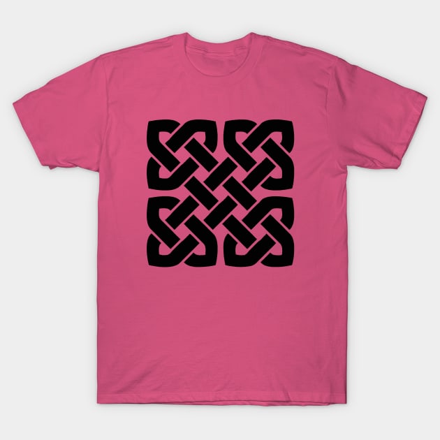 Celtic Interwoven Endless Knot Geometric Pattern 8 T-Shirt by taiche